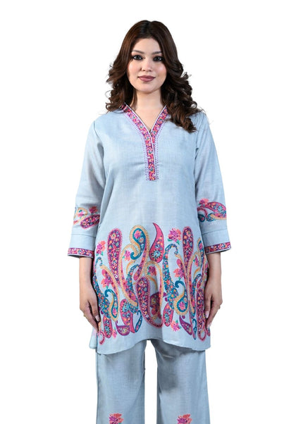 Linen Printed Coord Set