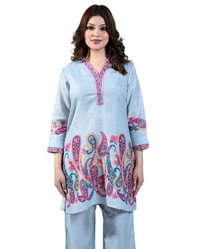 Linen Printed Coord Set