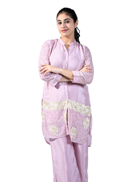 Chinon Fabric with Thread Work Coord Set