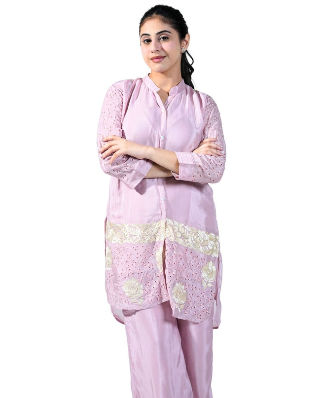 Chinon Fabric with Thread Work Coord Set