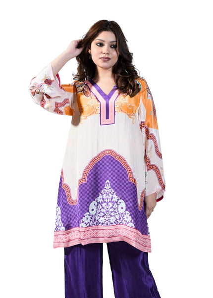 Printed Crepe Coord Set