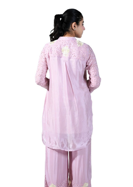 Chinon Fabric with Thread Work Coord Set