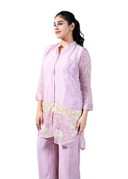 Chinon Fabric with Thread Work Coord Set