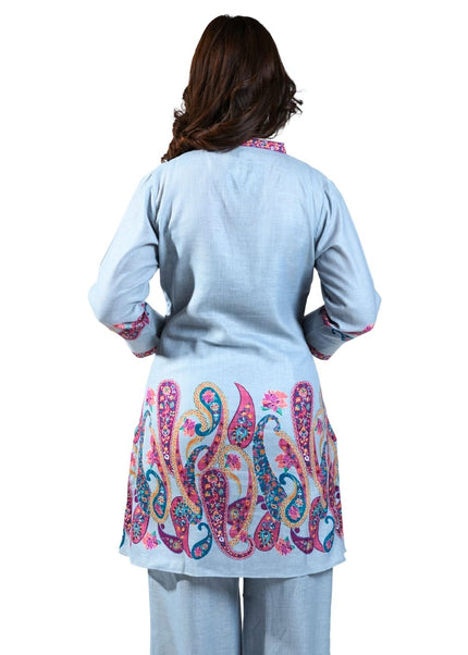 Linen Printed Coord Set