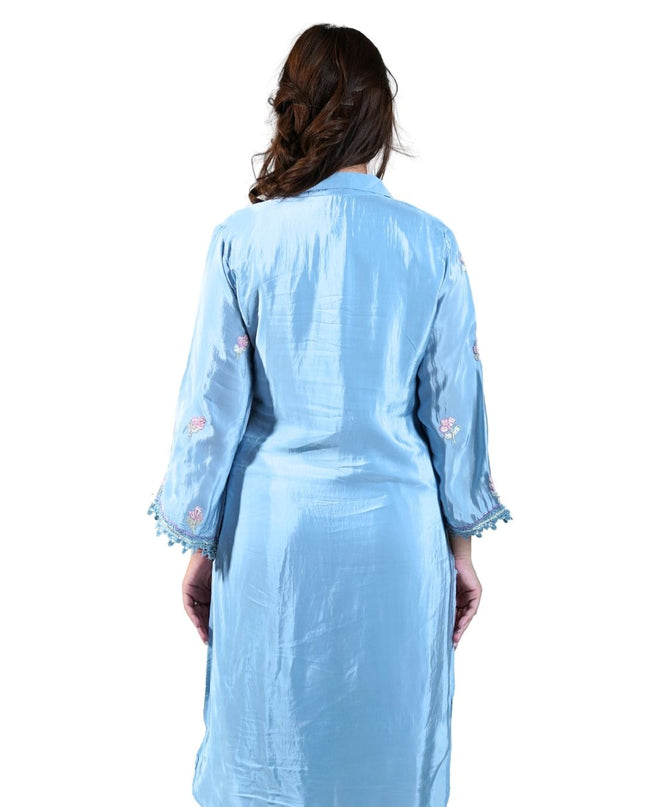 Crepe Fabric With Threadwork Coord Set