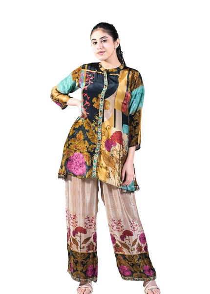 Printed Crepe Fabric Coord set