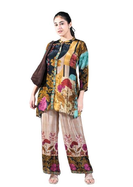 Printed Crepe Fabric Coord set