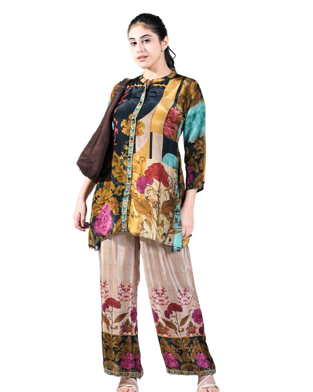 Printed Crepe Fabric Coord set