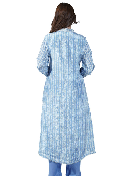 Crape Print Anarkali Kurti Set