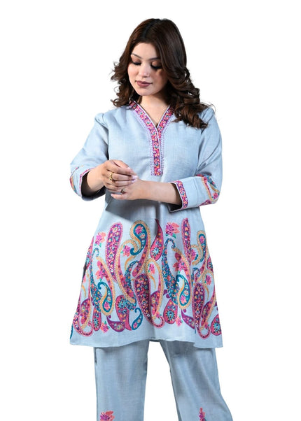 Linen Printed Coord Set