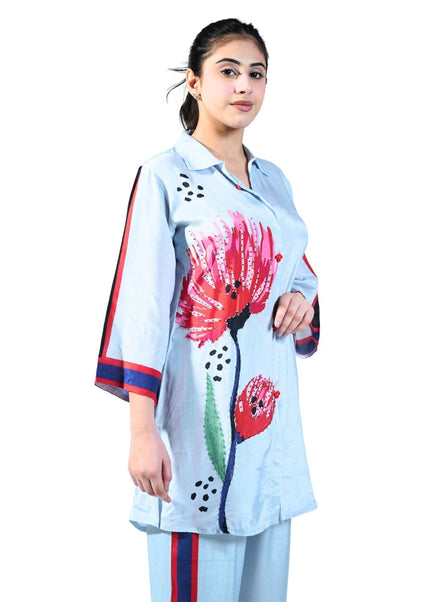 Printed Crepe Fabric Coord set