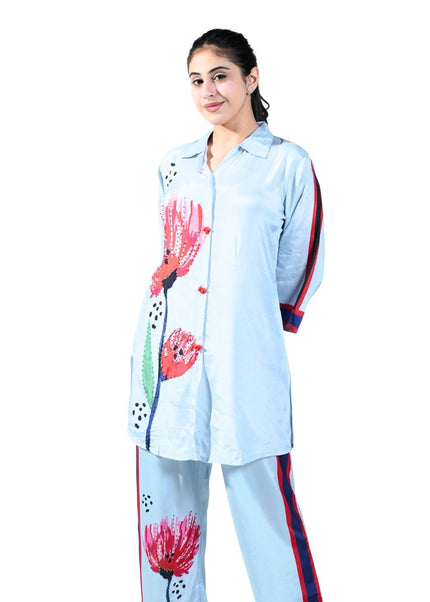 Printed Crepe Fabric Coord set