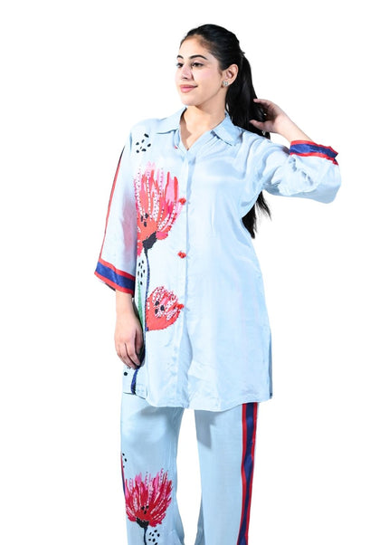 Printed Crepe Fabric Coord set