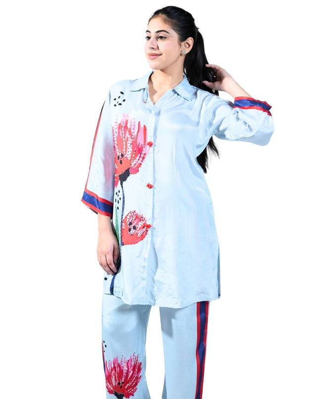 Printed Crepe Fabric Coord set