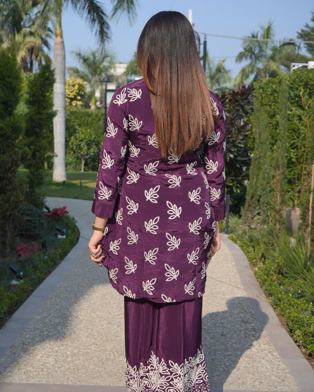 Velvet Fabric, Thread Embroidery, and Handwork