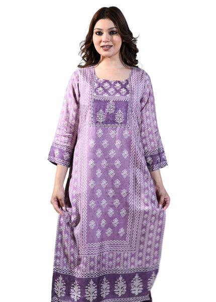 Silk Print Kurti Set