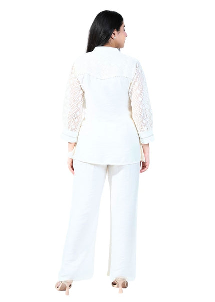 Cotton Coord Set With Croshia Jacket