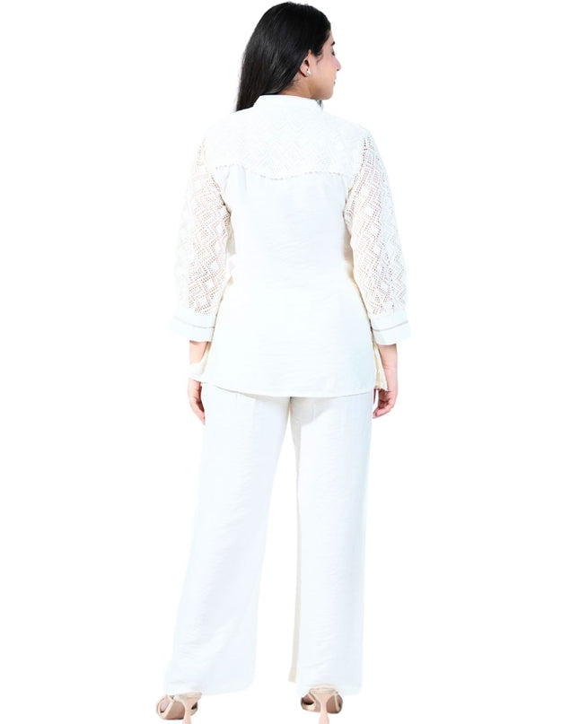 Cotton Coord Set With Croshia Jacket