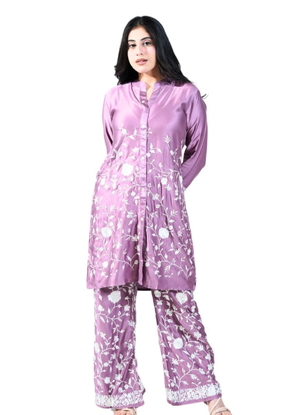 Cotton Muslin Embroided Threadwork Coord Set