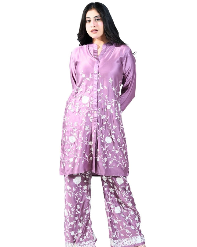 Cotton Muslin Embroided Threadwork Coord Set