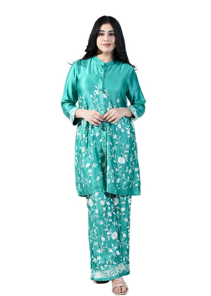 Cotton Muslin Embroided Threadwork Coord Set