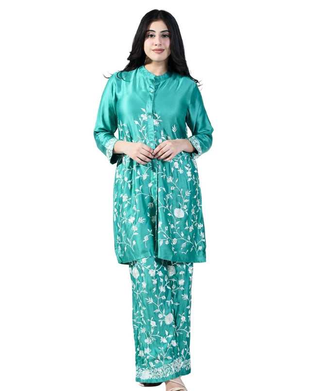 Cotton Muslin Embroided Threadwork Coord Set