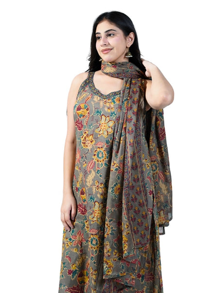 Muslin Embroided Thread Work kurta set