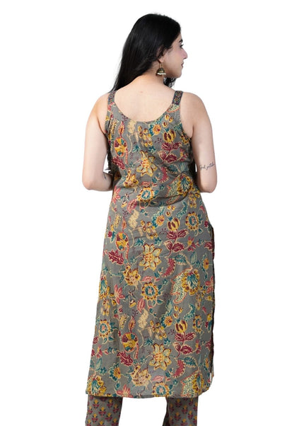 Muslin Embroided Thread Work kurta set