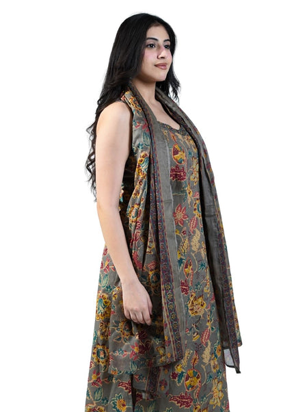 Muslin Embroided Thread Work kurta set