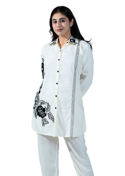 Cotton Fabric Embroided Thread Work