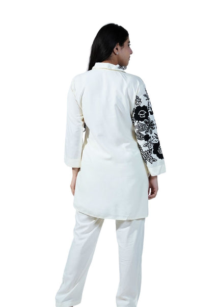 Cotton Fabric Embroided Thread Work