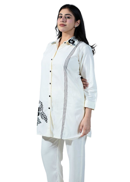 Cotton Fabric Embroided Thread Work