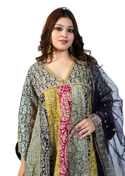 Papram Suit with Ari Work and Salwaar