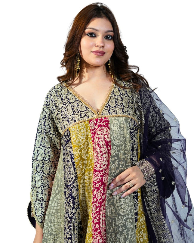 Papram Suit with Ari Work and Salwaar