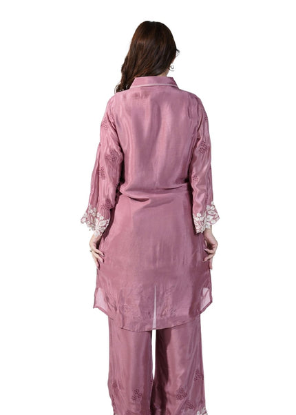 Crepe Thread work Coord Set