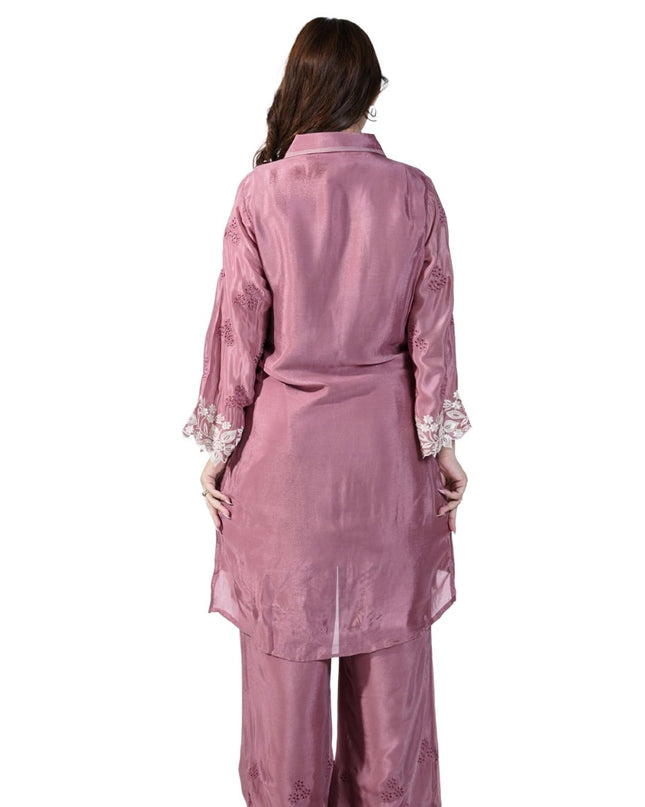 Crepe Thread work Coord Set