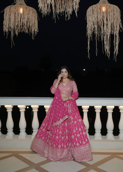 Pure Georgette Fabric with Heavy Handwork