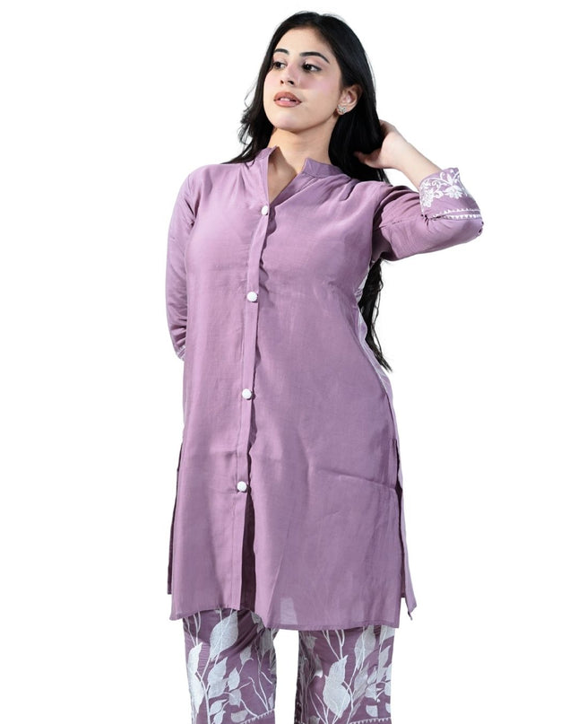 Muslin Fabric with Back work & Embroided Bottoms