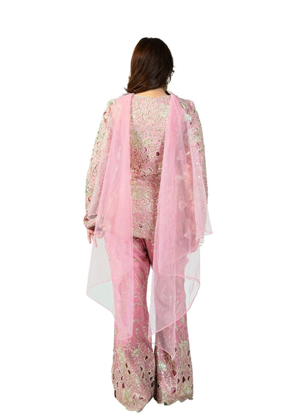 Co-Ord Set with Ari Cutwork and Bell-Bottom Pants