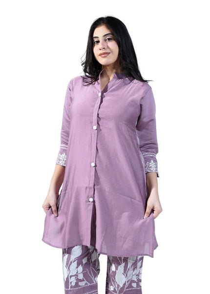 Muslin Fabric with Back work & Embroided Bottoms