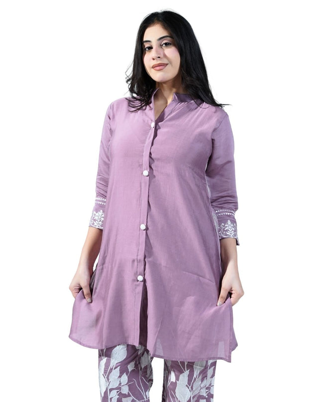 Muslin Fabric with Back work & Embroided Bottoms