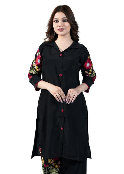 Muslin Cotton Lace work Kurta Set