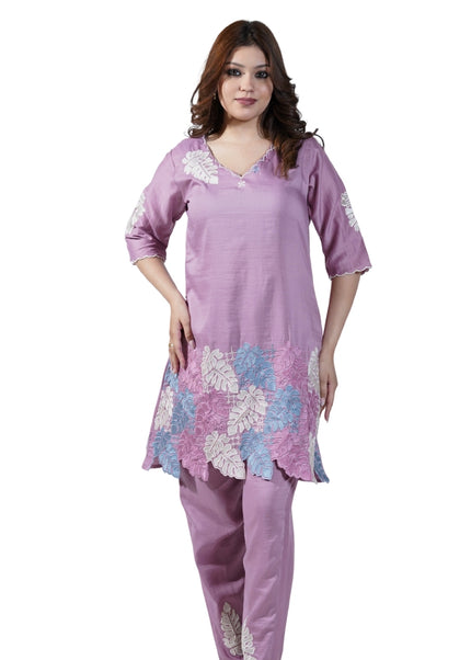 Cotton Thread Work Embroidered Coord Set