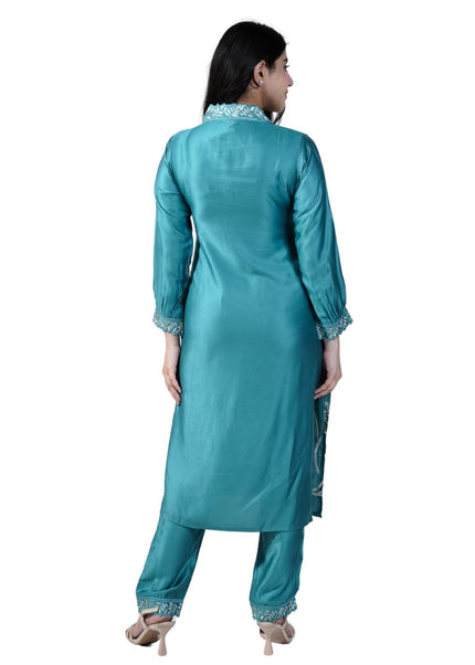 Muslin Cotton Coord Set With Thread Work