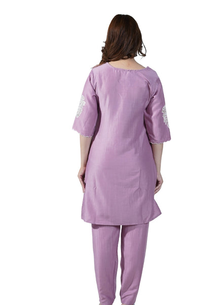 Cotton Thread Work Embroidered Coord Set