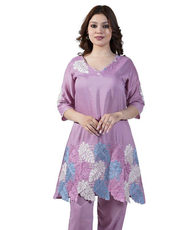 Cotton Thread Work Embroidered Coord Set