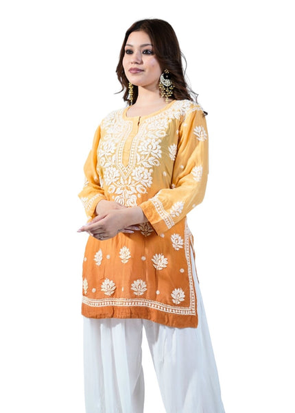 Muslin Cotton Lucknowi Kurti