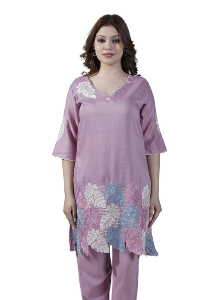 Cotton Thread Work Embroidered Coord Set