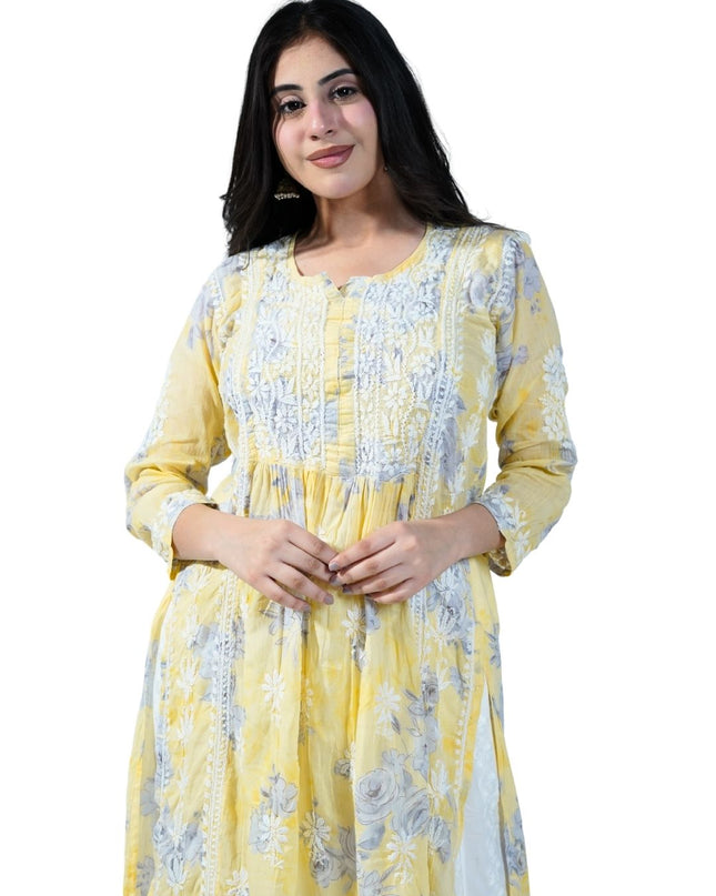 Muslin Cotton Lucknowi Kurti