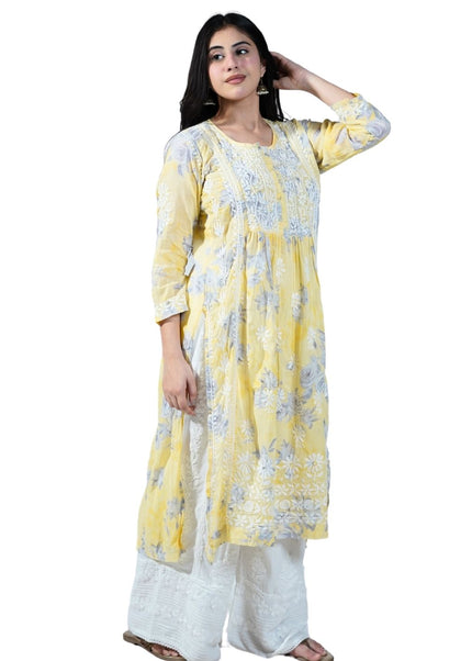 Muslin Cotton Lucknowi Kurti